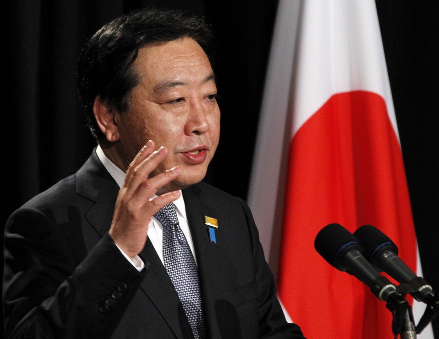 Premier Yoshihiko Noda tijdens de bijeenkomst van de APEC