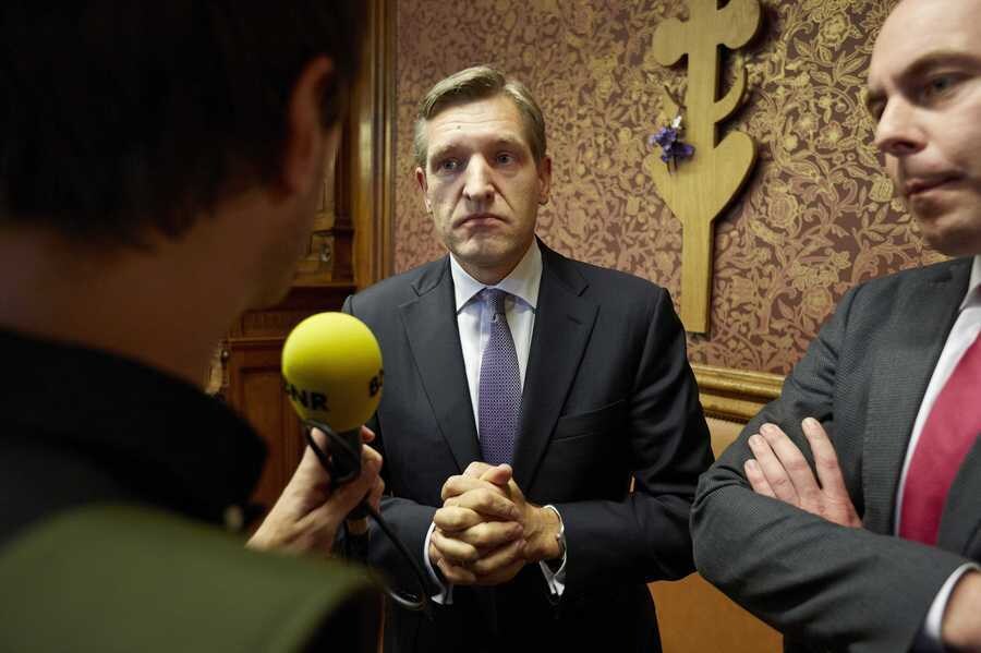 Sybrand Buma Haersma, vorige week nadat het CDA het begrotingsoverleg had verlaten.